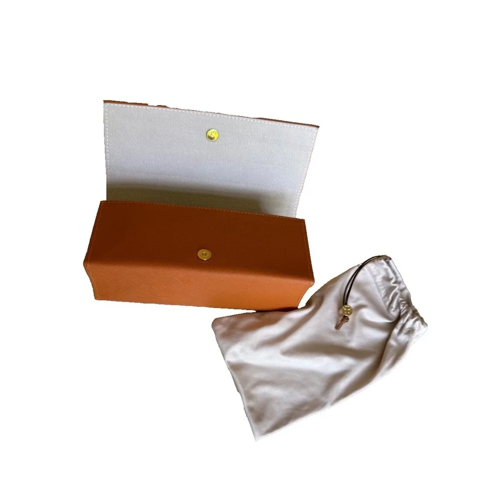 Tory Burch Monogram Sunglass Case and Dust Bag (no glasses incl)